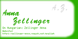 anna zellinger business card